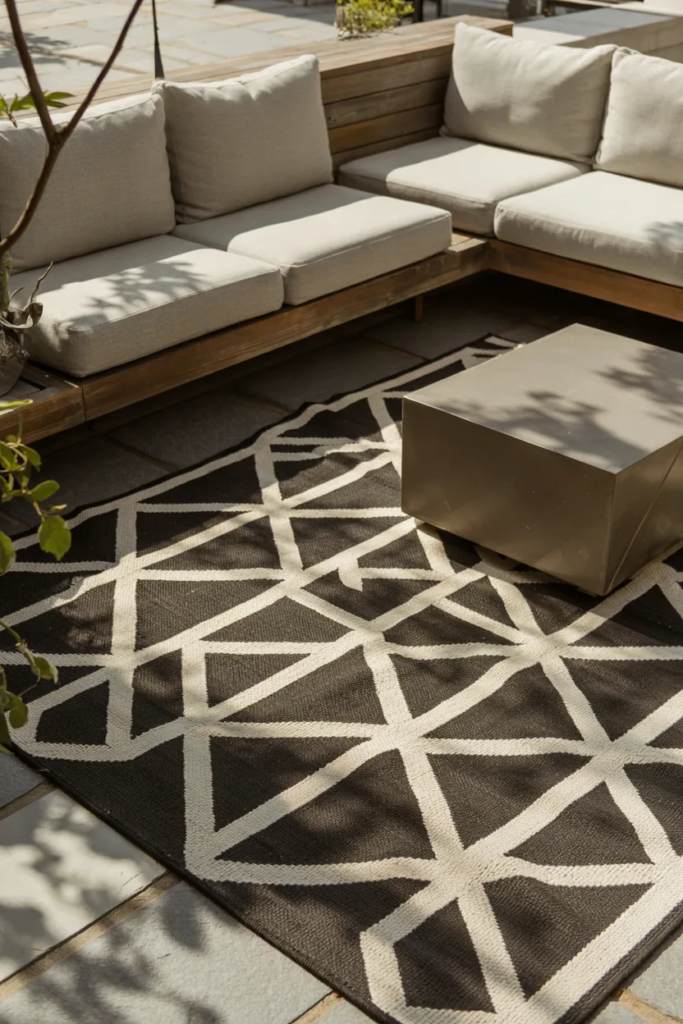 Bold Geometric Pattern Rugs - Outdoor Rug Ideas