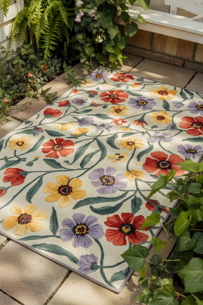 Outdoor Rugs with Floral Patterns