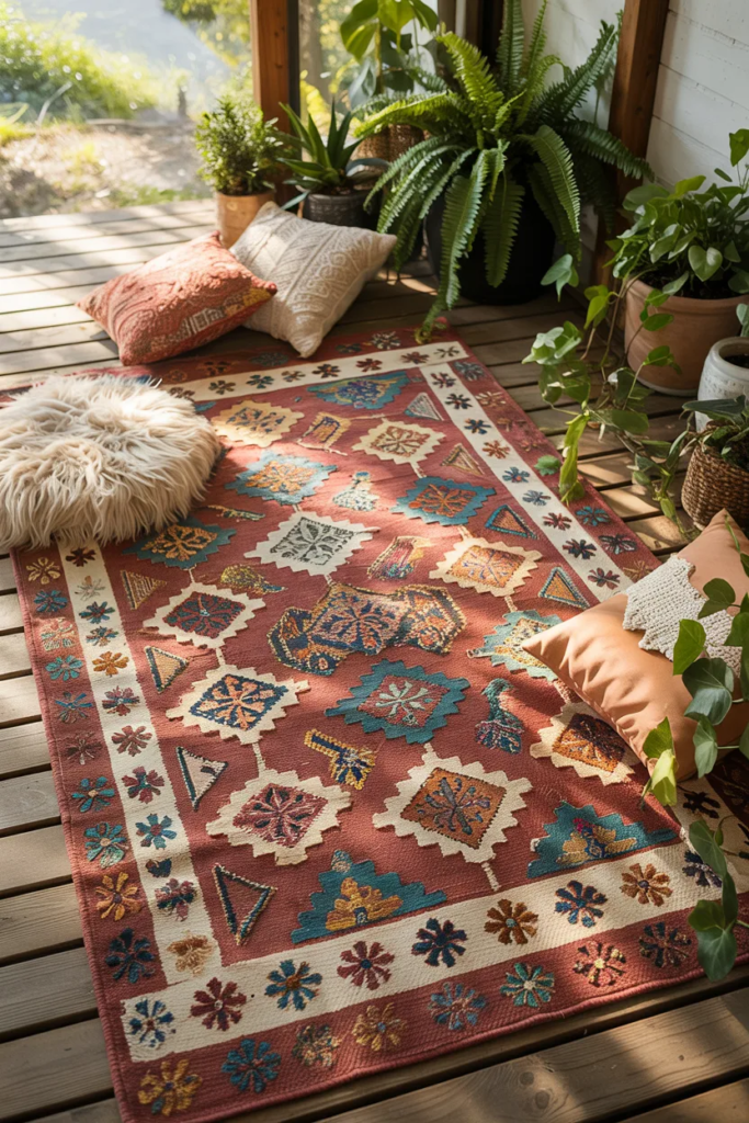 Colorful Boho Outdoor Rugs - Outdoor Rug Ideas