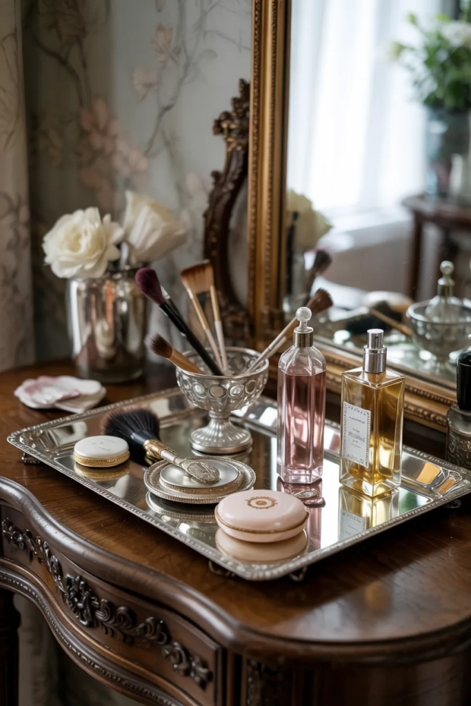 Mirror Tray Organization