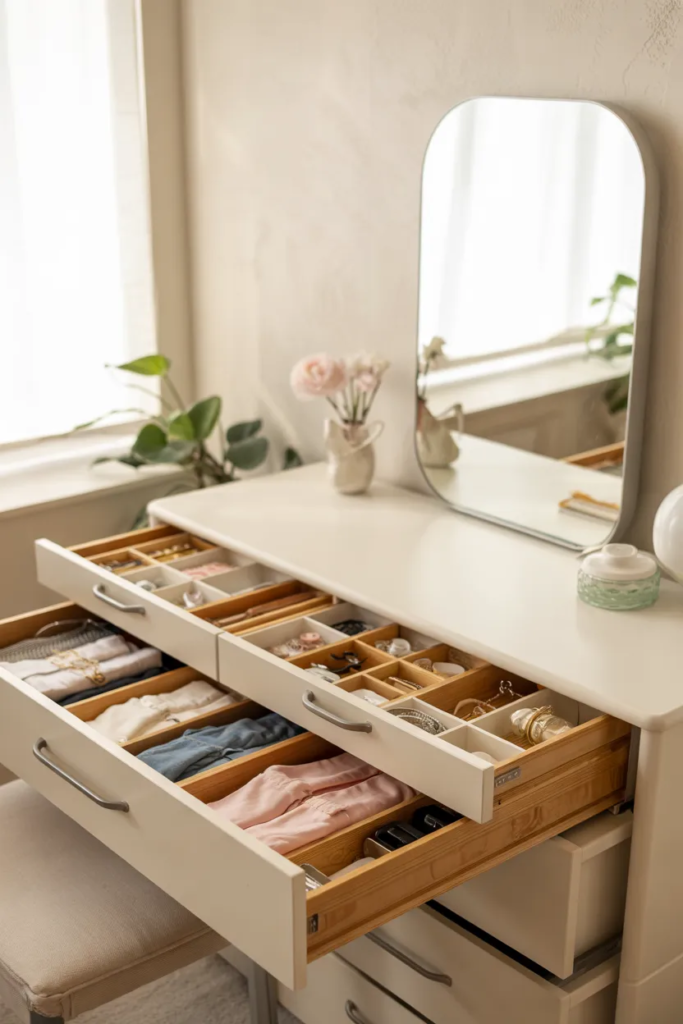 Organized Drawer Storage - Dressing Table Decor Ideas