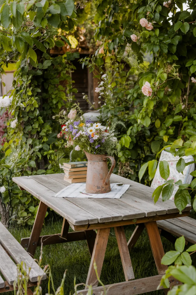 Rustic Wooden Picnic Table