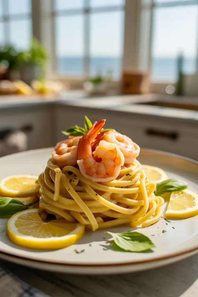 Butter Garlic Shrimp Pasta