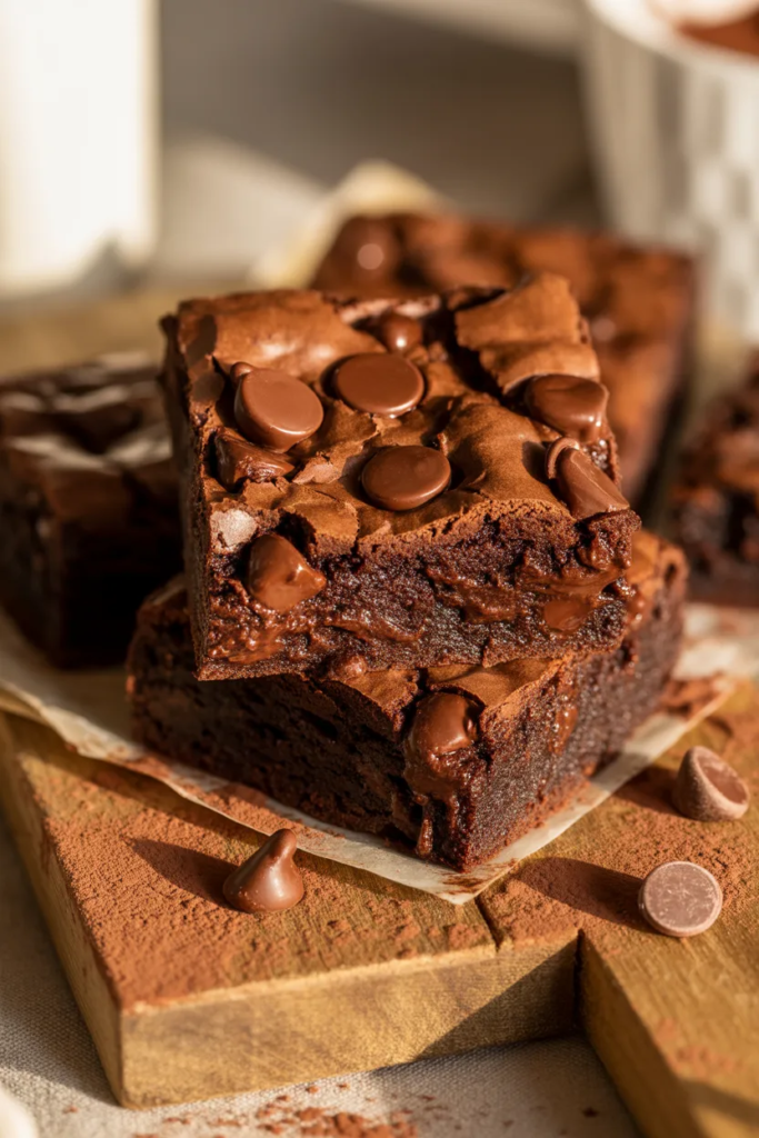 Double Chocolate Chip Brownies - Brownies from Scratch Ideas