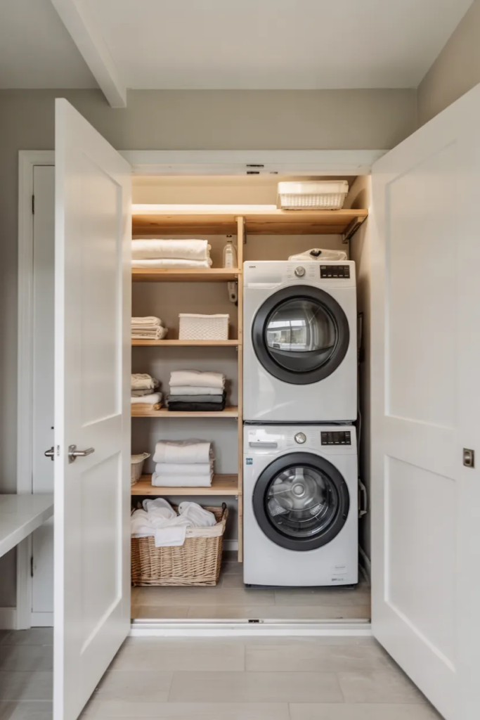 Hidden Laundry Closet