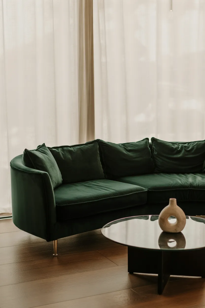 Green Velvet Sofa