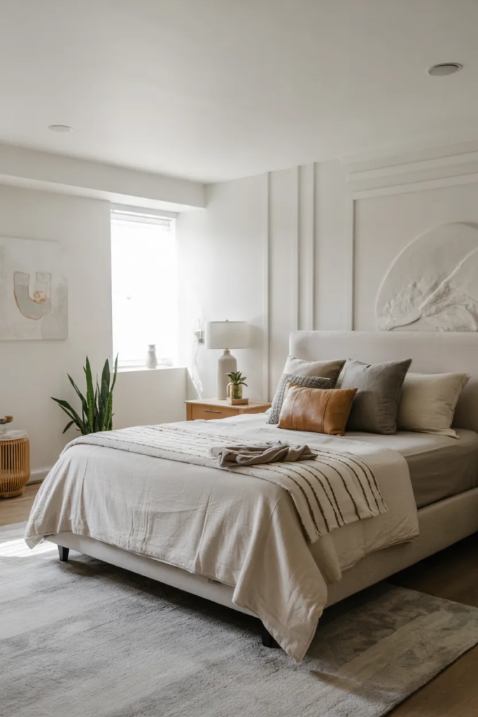 Light Color Ceiling - Basement Bedroom Ideas