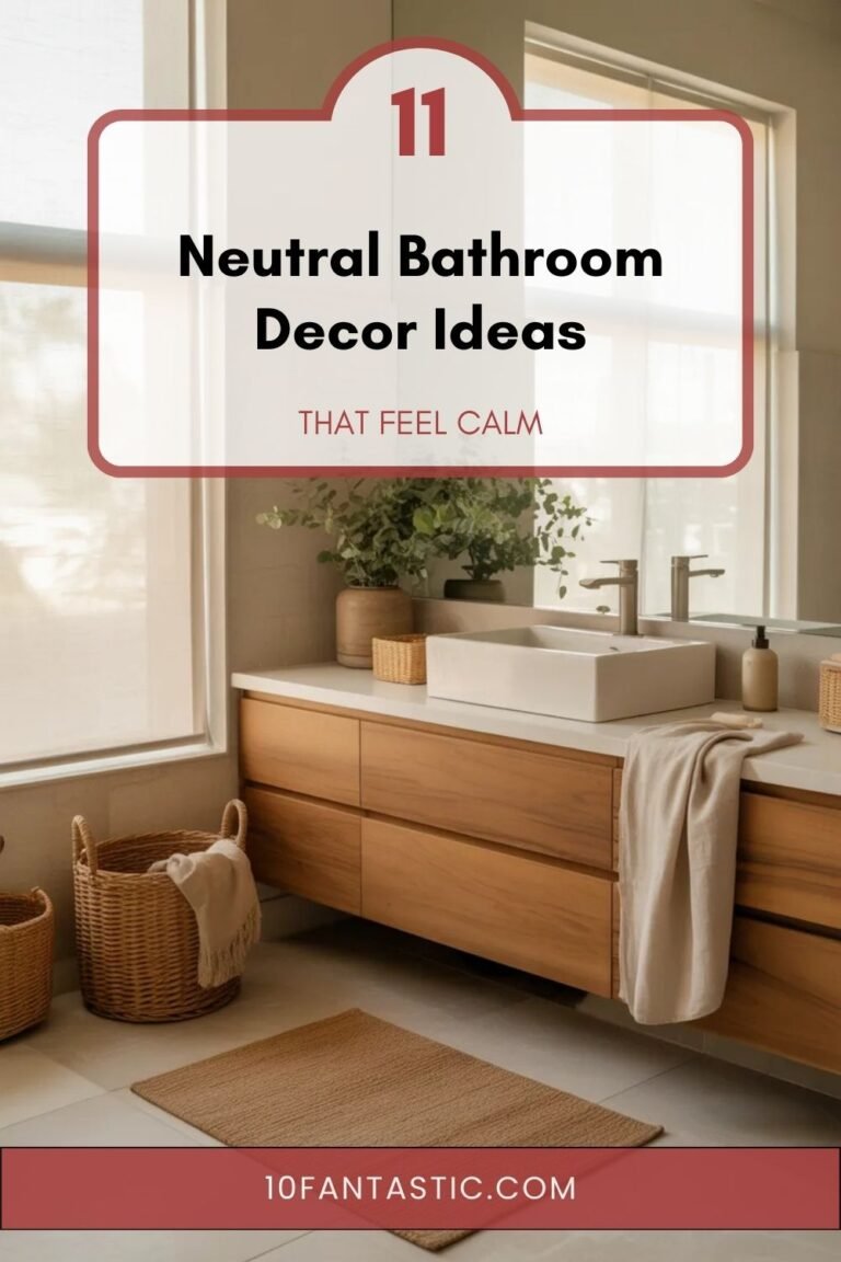 11 Neutral Bathroom Decor Ideas that Feel Calm