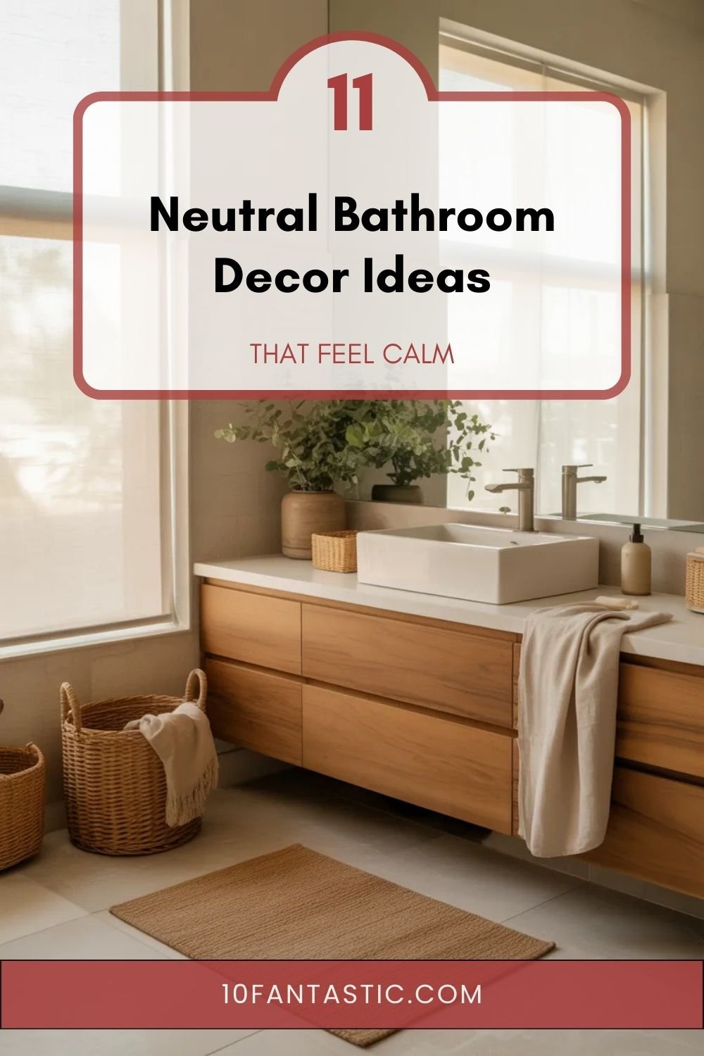 11 Neutral Bathroom Decor Ideas that Feel Calm