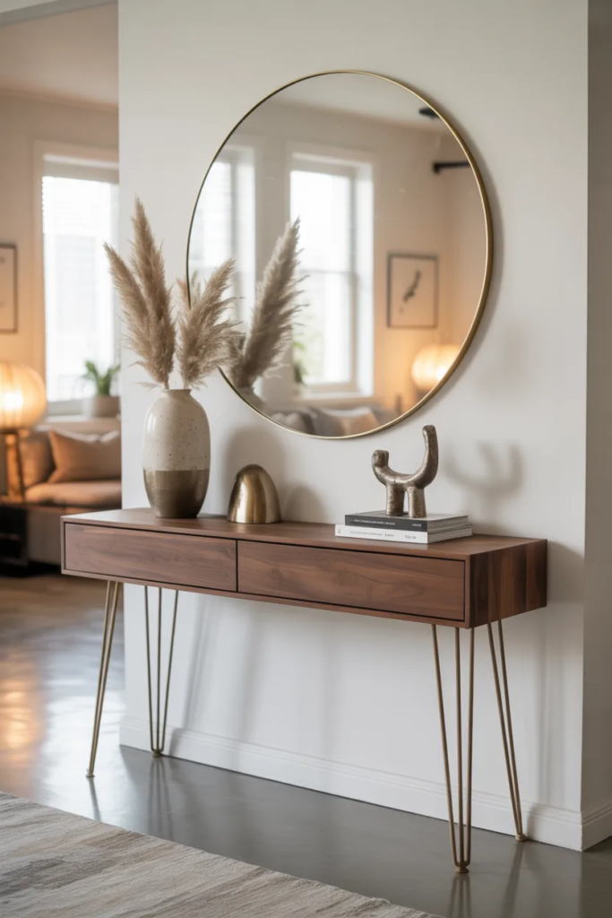 Statement Console Table - Entryway Styling Ideas