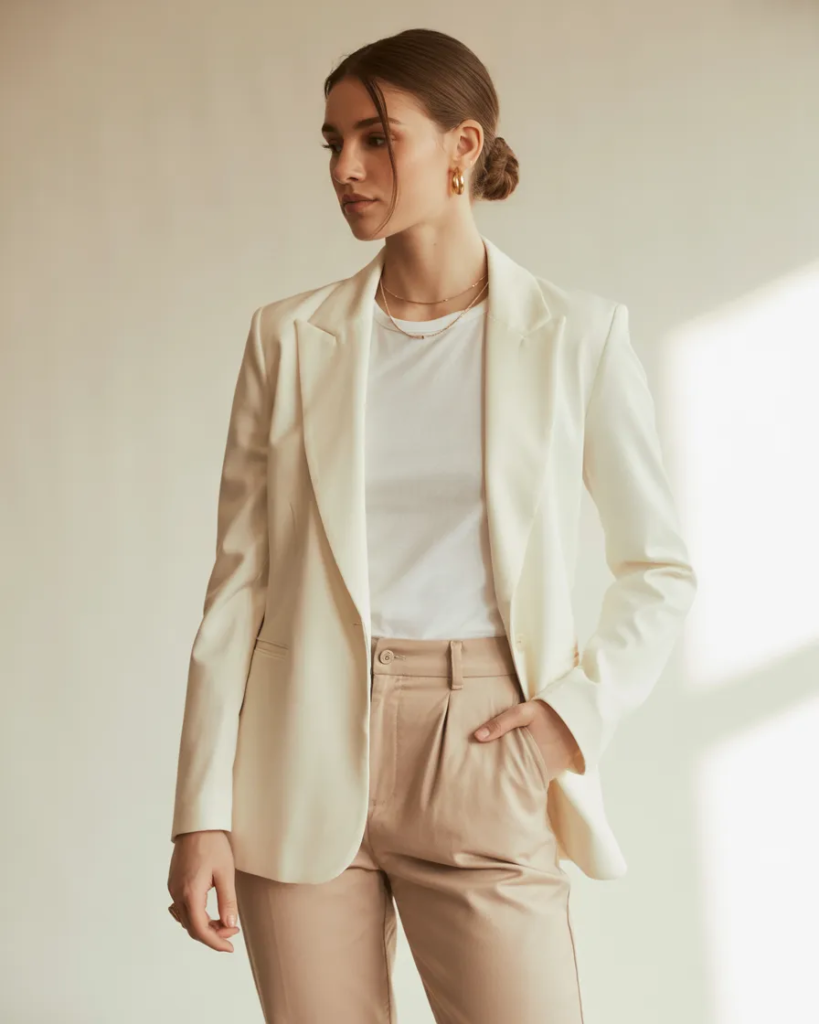 Tailored Blazer with Slim Pants