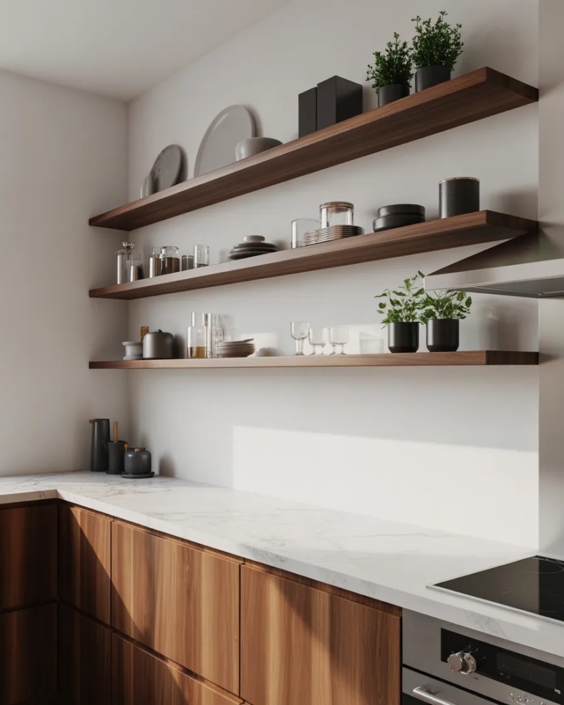 Marble or Wood Floating Shelves