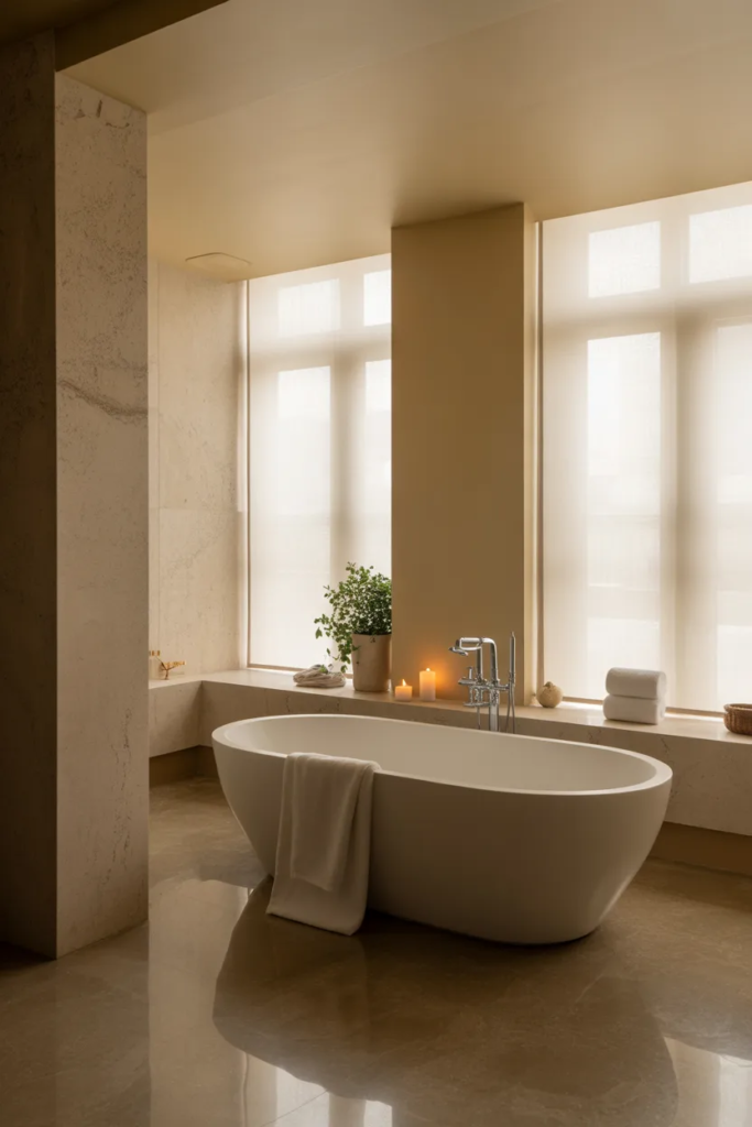 Freestanding Tub - Neutral Bathroom Ideas