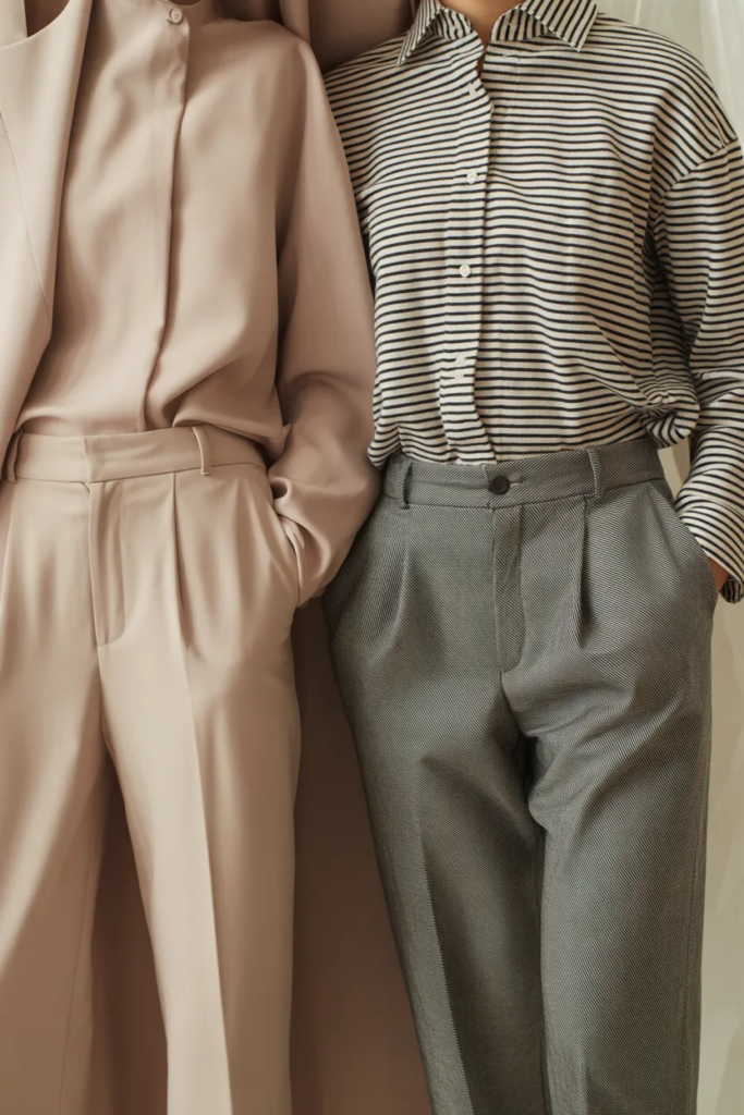 Striped Shirt with Tailored Pants