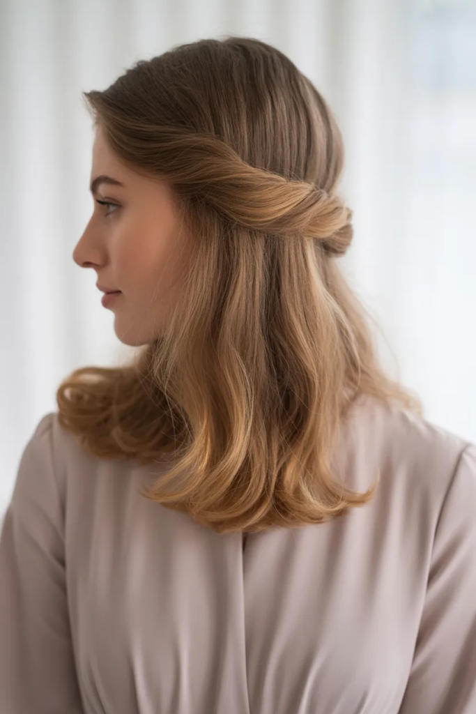 Twisted Half-Up Hairstyle