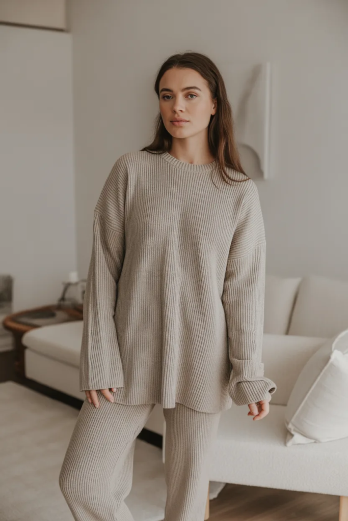Matching Knit Lounge Set