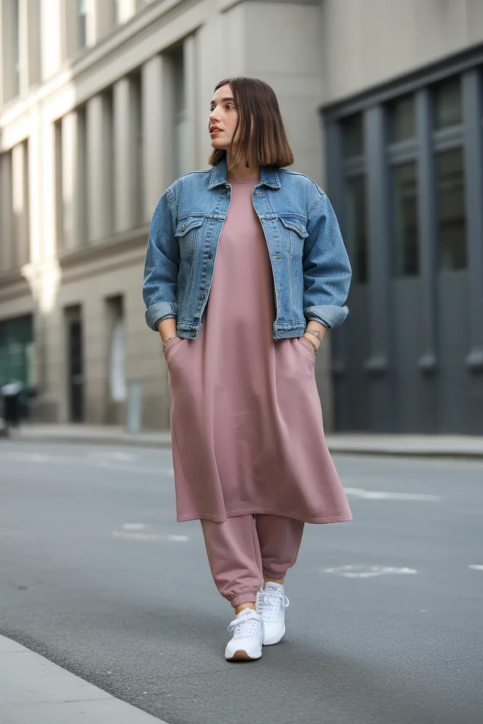 Denim Jacket with Joggers