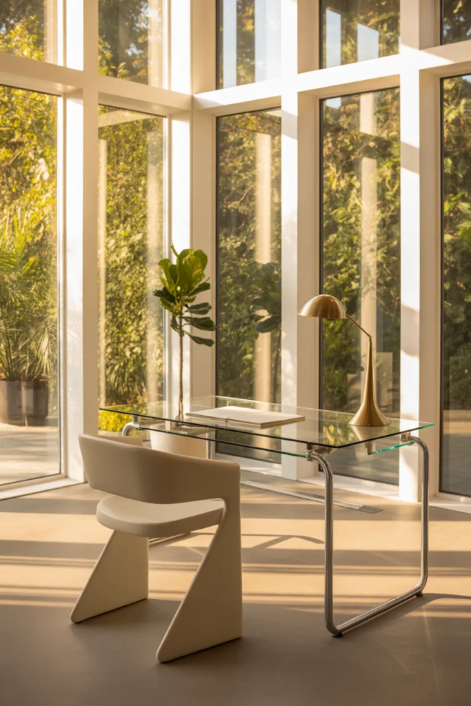 Modern Glass Desk Office