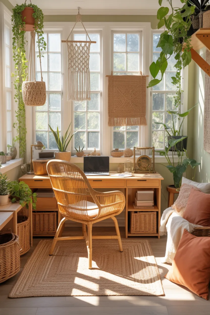 Boho Sunroom Office Style - Sunroom Office Ideas
