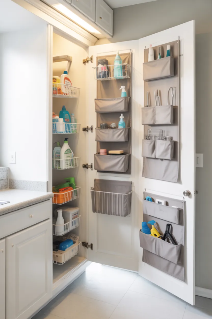 Utilize Cabinet Doors for Extra Storage