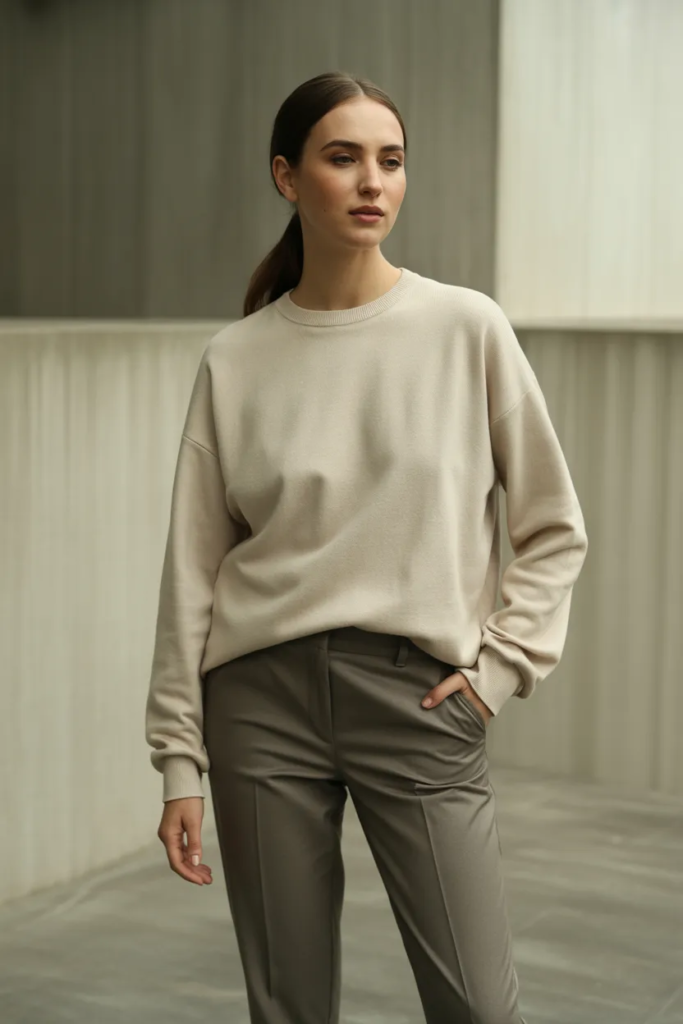 Oversized Sweater with Slim Pants