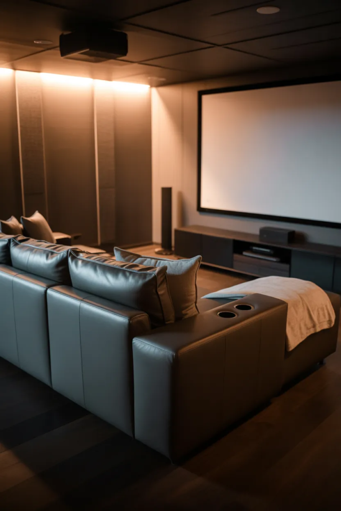 Sofa-Centered Theater Layout - Small Home Theater Layouts