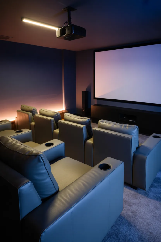 Projector and Lounge Chair Layout