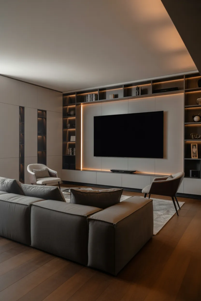 Multi-Purpose Living Room Theater Layout