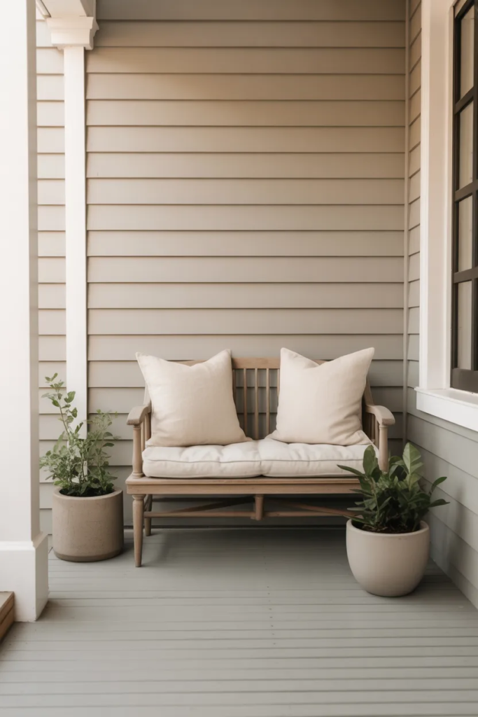Use Neutral Color Decor - Porch Decor Ideas