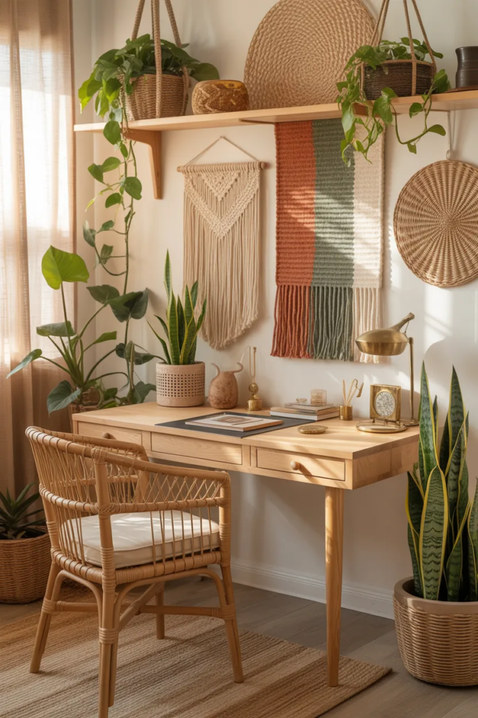 Boho Style Desk Workspace
