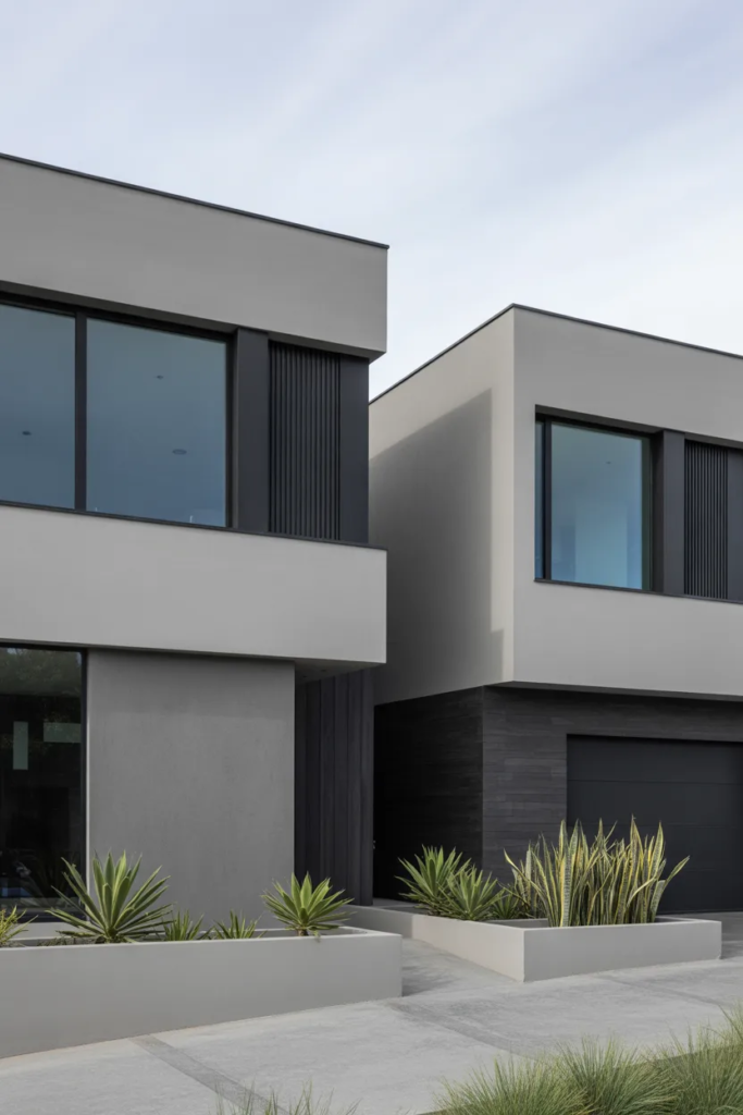 Gray and Black Modern Exterior