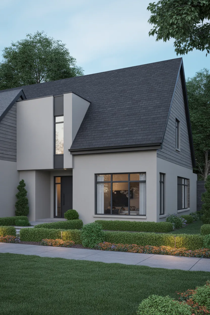 Gray Exterior with Black Roof