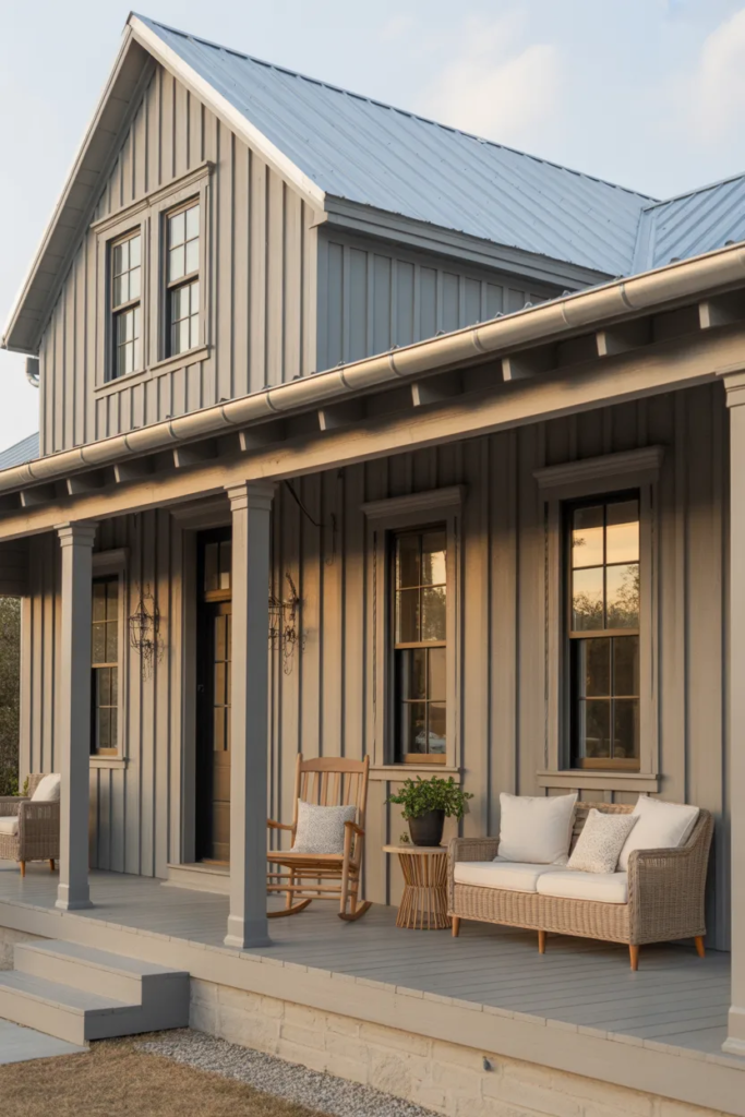 Gray Exterior with Front Porch
