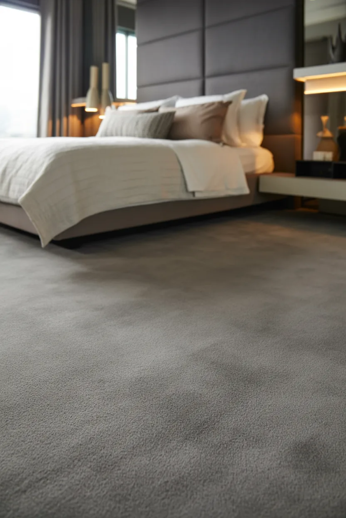 Gray Carpet for Cozy Bedrooms