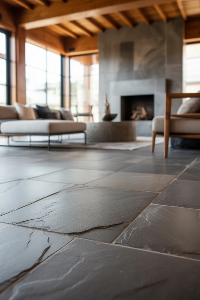 Gray Stone Flooring for Natural Look