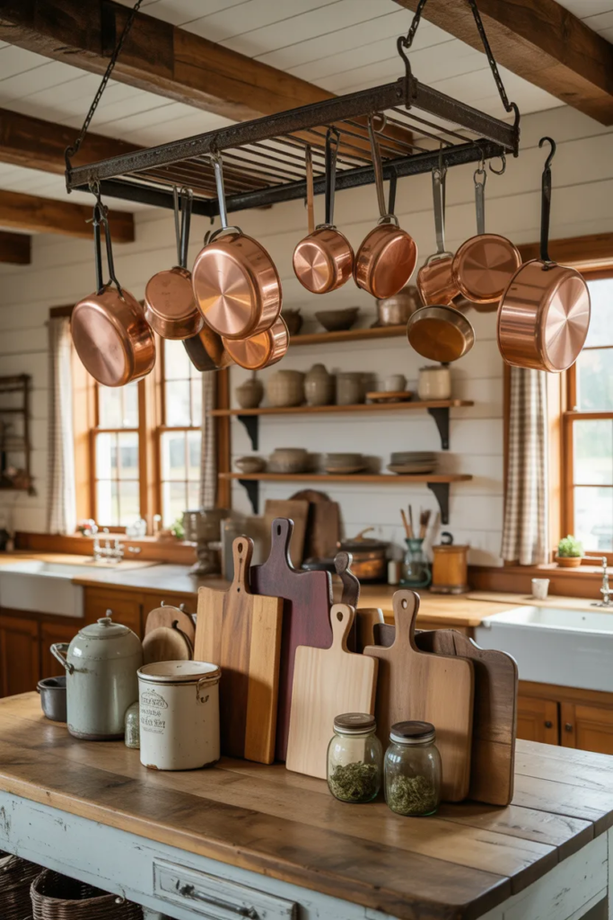 Copper Pots and Rustic Accessories