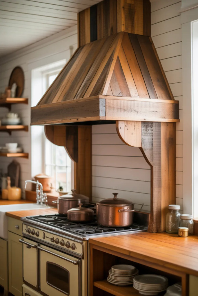 Rustic Wooden Range Hood