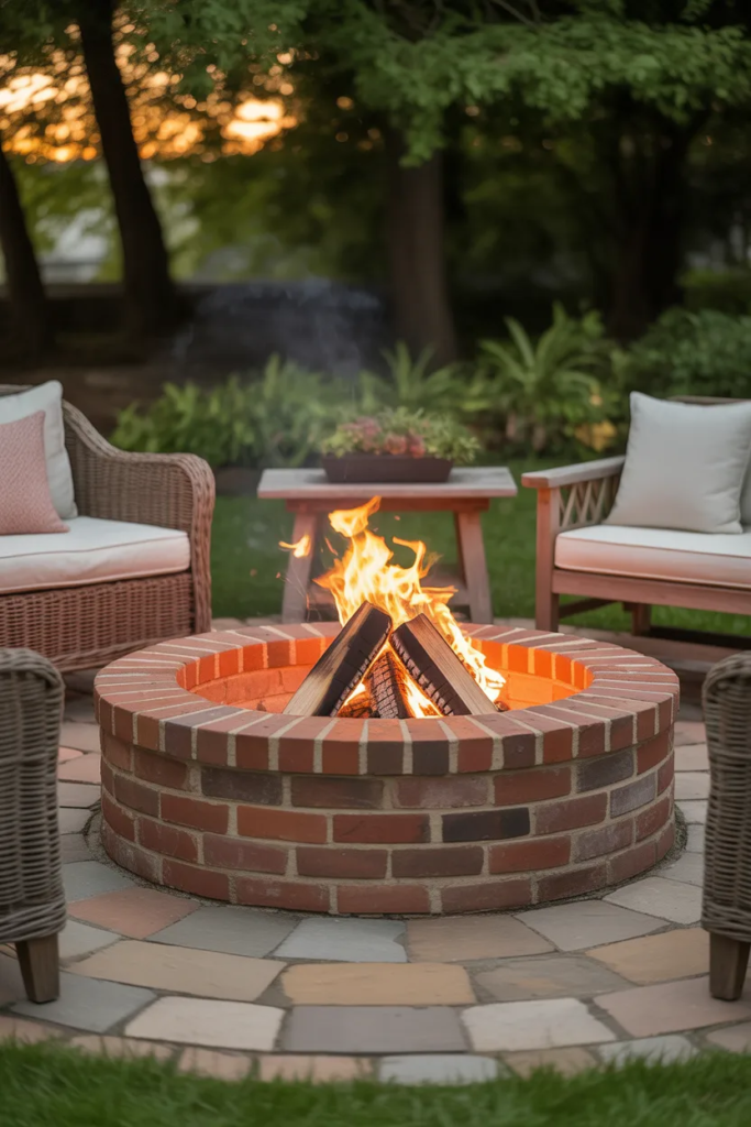 Brick Fire Pit Area