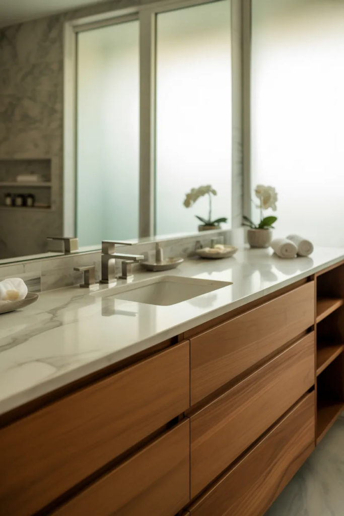 Wooden Vanity for Warmth