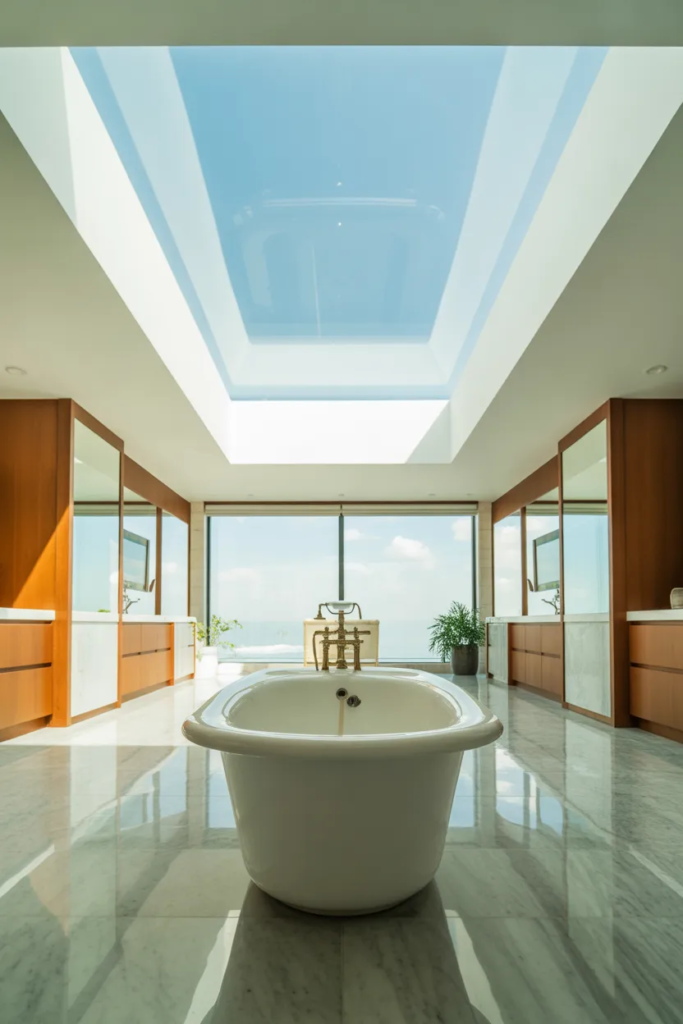 Master Bathroom with Skylight