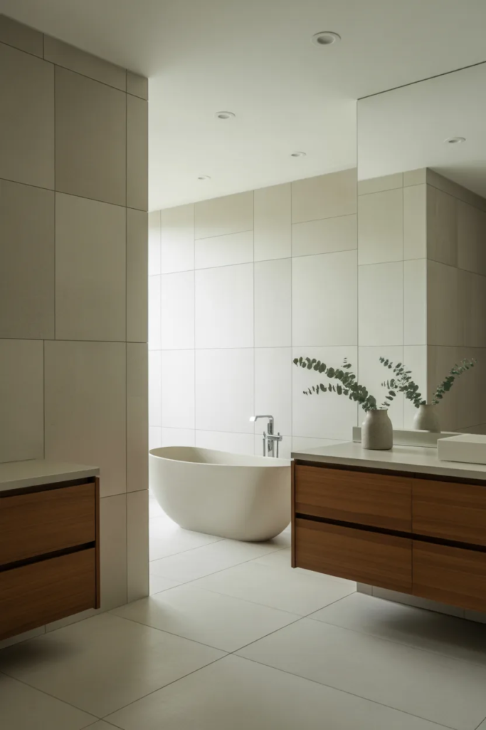 Large Format Tile Bathroom