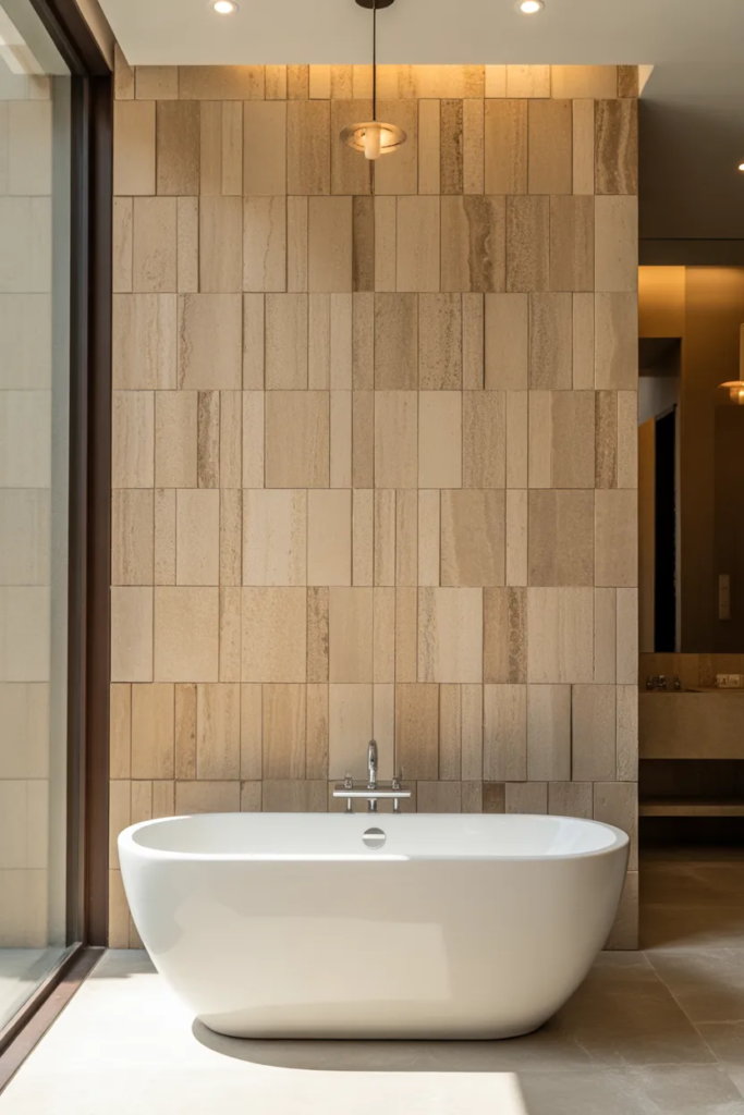 Master Bathroom with Accent Wall