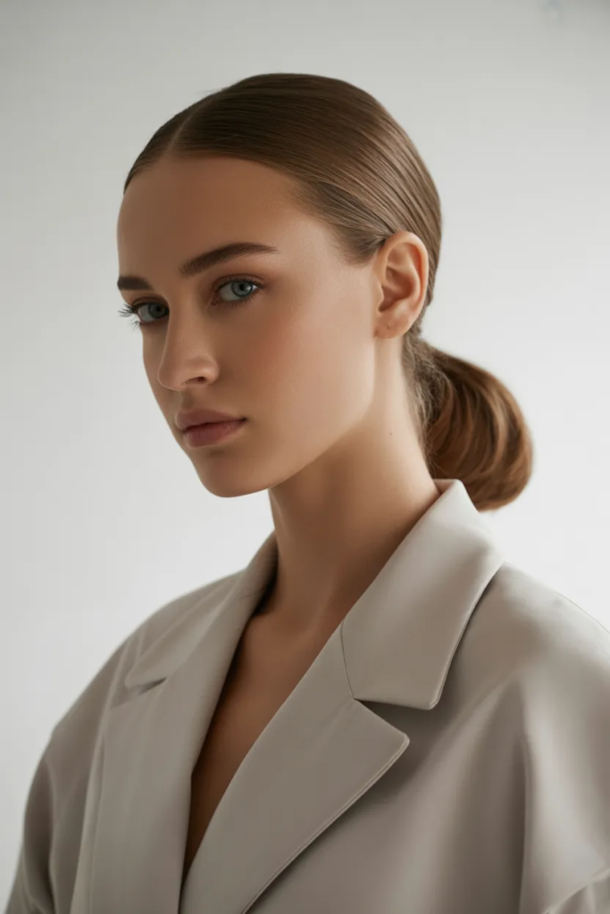 Low Sleek Ponytail - Lazy Girl Hairstyles