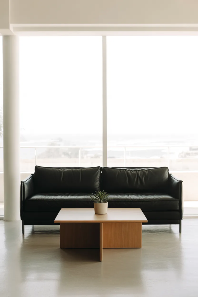 Modern Minimalist Black Sofa Living Room