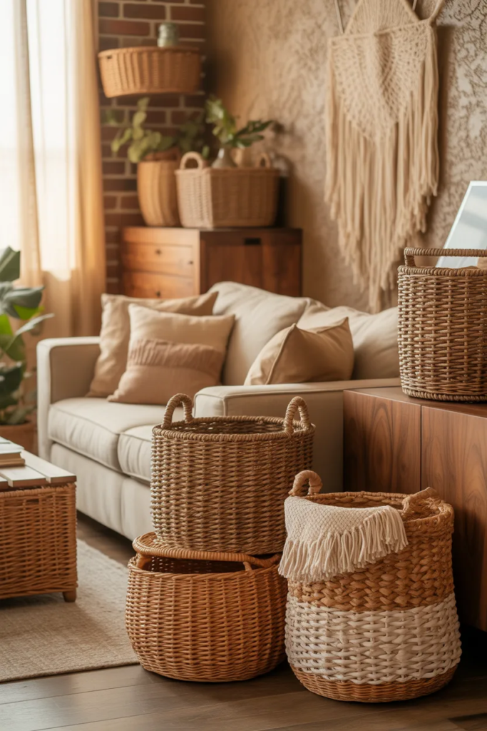 Woven Baskets and Natural Storage