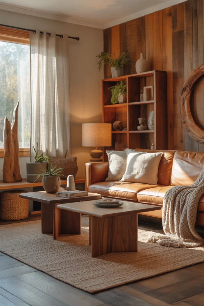 Mix Light and Dark Wood Tones