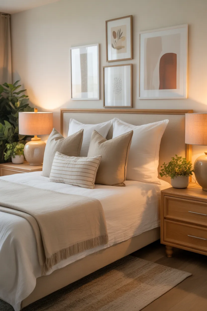 Guest Room with Wall Art