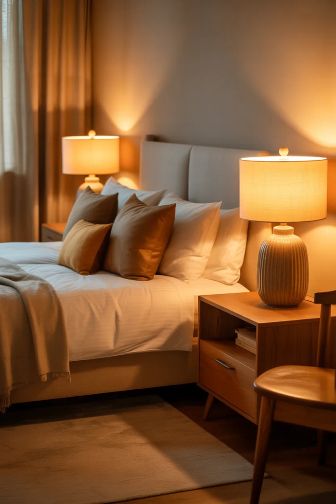 Warm Lighting Guest Room