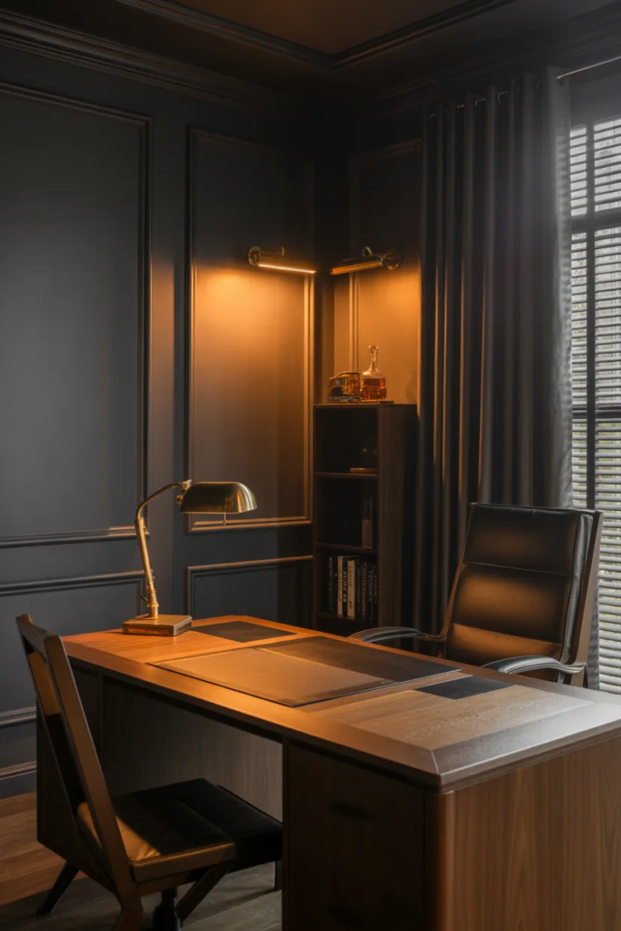 Moody Dark Office Room
