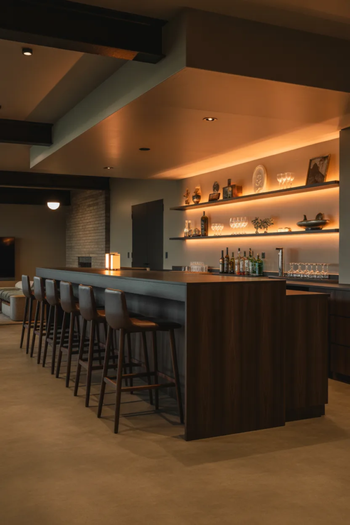 Basement Bar and Entertainment Area